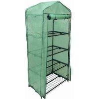 Monster Shop Greenhouse 4 Tier With Pe Cover, Green