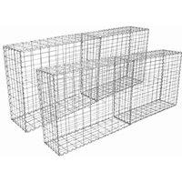 Monster Shop Gabion Baskets 100 X 95 X 30Cm 4 Pack, Silver