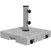 Outsunny 28Kg Heavy Duty Granite Parasol Base With Wheels