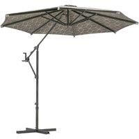 Outsunny 2-in-1 Cantilever Parasol And Market Parasol, Black