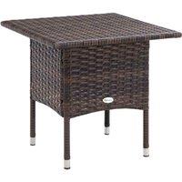 Outsunny Pe Rattan Outdoor Coffee Table Brown, Brown