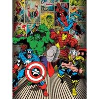 Marvel Comics (Here Come The Heroes) 60x80 Canvas, Multi