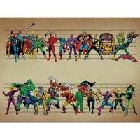 Marvel Comics (Line Up) 60x80 Canvas, Multi