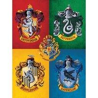 Harry Potter (Colourful Crests) 60x80 Canvas, Multi