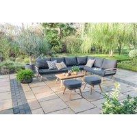 Norfolk Leisure Norfolk Collection Kimora Corner Set w/ Grey Fabric Cushion, Grey