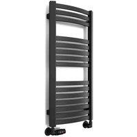Terma Heated Towel Rail, Dexter 860/400, RAL 9005 (Matt) Black, Black