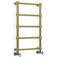 Terma Heated Towel Rail, Retro 800/504, Brushed Brass, Brown