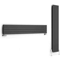 Terma Radiator, Forte (double Panel) 1800/292, Metallic Grey, Grey