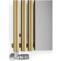 Terma Radiator, Rolo-mirror, 1800/590 (8X Tappings For Side Or Underside Valves, w/ Diverter Barrels) Brass, Brown