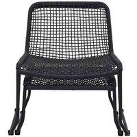 Crossland Grove Mutterton Lounge Chair with Footstool Black, Black