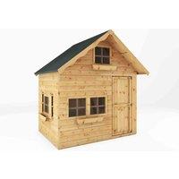 Mercia Double Storey Swiss Cottage Playhouse, Brown