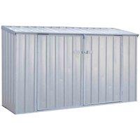 Mercia Absco 2.26m x 0.78m Zinc Bike Store, Silver