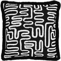 Crossland Grove Aston Black Cushion 500x500mm, Black