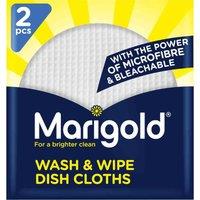 Marigold Wash & Wipe Dish Cloths, White