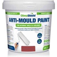 Smartseal Anti Mould Paint - Brick Red 2.5L For Bathroom Kitchen And Bedroom Walls & Ceilings, Red
