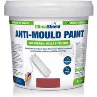 Smartseal Anti Mould Paint - Brick Red 5L For Bathroom Kitchen And Bedroom Walls & Ceilings, Red