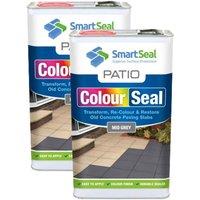 Smartseal Patio Colourseal Mid Grey Seal And Restore Concrete Paving Slabs Concrete Paint For Patio 2 X 5L