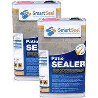 Smartseal Patio Sealer Protect Concrete Precast Slabs Stain Resistant Matt Finish Concrete Sealer 2 X 5L, Clear