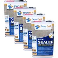 Smartseal Patio Sealer Protect Concrete Precast Slabs Stain Resistant Matt Finish Concrete Sealer 4 X 5L, Clear