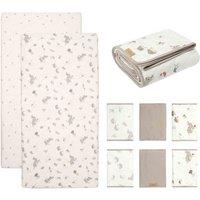 Tutti Bambini Cocoon Cot Bed Bundle, 2Pk Sheets, Coverlet, Cot Wraps, Multi