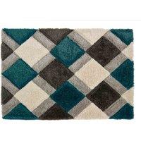 Origins 3D Geo Shaggy Teal 120X170, Green