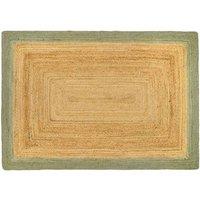 Origins Jute Border Sage Green 80X150, Green