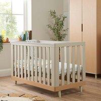 Tutti Bambini Hygge Mini Cot Bed - Light Oak White Sand, Cream