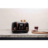 Haden Heritage Black & Gold 4 Slice Toaster, Black