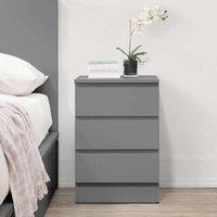 Birlea Oslo 3 Drawer Bedside - White, Grey