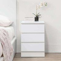Birlea Oslo 3 Drawer Bedside - White, White