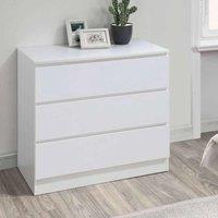 Birlea Oslo 3 Drawer Chest - White, White