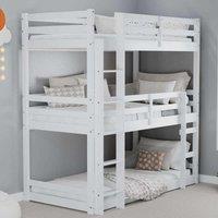 Birlea Tressa Triple Bunk Bed - White, White
