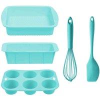 Interiors By Ph 5 Piece Silicone Baking Set Pastel Green, Green