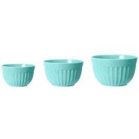 Interiors By Ph Set Of 3 Melamine Mixing Bowls Green, Green