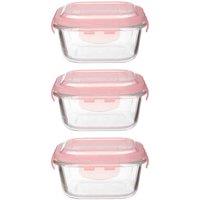 Interiors By Ph Set Of 3 Glass Food Containers, Clear