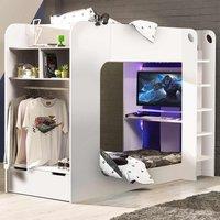 Julian Bowen Impact Gaming Bunk All White, White