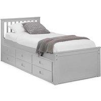 Julian Bowen Maisie Bed With Underbed And Drawers - Dove Grey, Grey