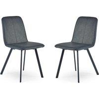 Julian Bowen Set Of 2 Goya Chairs Antique Black, Black