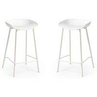 Julian Bowen Set Of 2 Renzo Bar Stool White, White