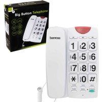 Benross Jumbo Button Telephone & Led Light - White