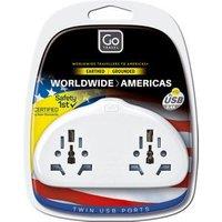 Go Travel World-usa Adaptor Duo Usb, White