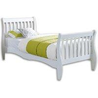 Home Detail Chester White Sleigh Single Bed, White
