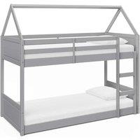 Home Detail Miller Grey Wooden House Bunk Bed, Grey