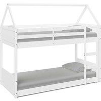 Home Detail Miller White Wooden House Bunk Bed, White