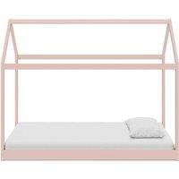 Home Detail Taylor Pink Wooden Kids House Bed, Pink
