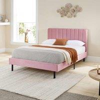 Aspire Furniture Rosella Upholstered Bed Pink - King