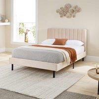 Aspire Furniture Rosella Upholstered Bed Cream - King