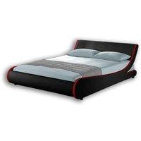 Home Detail Galactic Black With Red Stripes Curve Double Bed