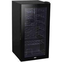 Baridi Black 28 Bottle Wine Fridge Cooler 5-18 c Touch Control Led Only 42Db, Black
