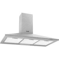 Baridi 90Cm Chimney Style Cooker Hood & Carbon Filters Stainless Steel - DH127, Silver